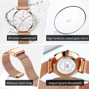 OLEVS Woman Watch 5869 Elegant Fashion Quartz Wristwatch Waterproof Date Watches For Woman Set Bracelet Watch Box Gifts Original gogodiggity