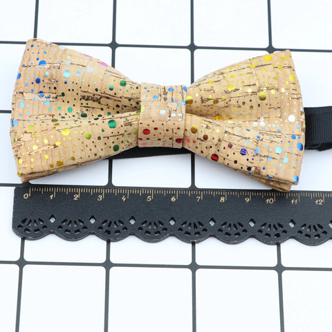 New Design Cork Wood Fashion Parent-Child Bow Ties Novelty Handmade Solid Neckwear Wedding Party Gift Accessories Men Bowtie gogodiggity