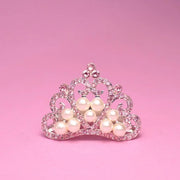 5pcs/lot Pearl Crown Rhinestone Buttons for Diy Girls Women Hair Accessories Wedding Party Bride Hair Embellishment Buttons gogodiggity