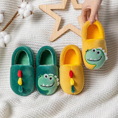 Children's Bags Heel Cartoon Dinosaur Plush Cotton Shoes gogodiggity