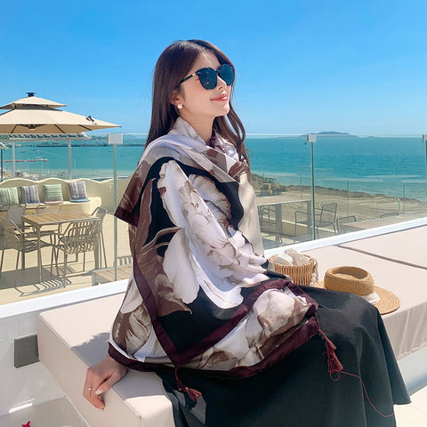 Sun-proof All-matching Shawl Beach Travel Dual-use Outdoor Beach Towel gogodiggity