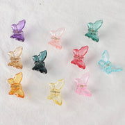 2PCS Crystal Butterfly Small Hair Claw Clips Women Girls Cute Transparent Candy Hair Clamps Crab Barrettes Hair Accessories gogodiggity