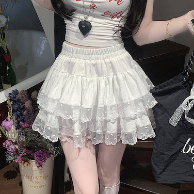 Women's Patchwork Cake Hot Girl Short Skirt gogodiggity