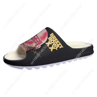 Chris Brown Custom Made Soft Sole Sllipers Home Clogs Step On Water Shoes Mens Womens Teenager Bathroom Beach Step In Slliper gogodiggity