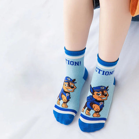 5 Pairs Paw Patrol Kids Socks Cotton Boys Cute Cartoon Socks for Children Baby Casual Socks Autumn Soft Clothing Accessories New gogodiggity
