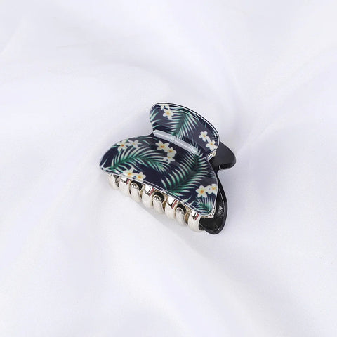 Acrylic Floral Sweet Small Hair Claw Clips Women Girls Plastic Print Crab Barrettes Clips Hair Clamps Hairpins Hair Accessories gogodiggity