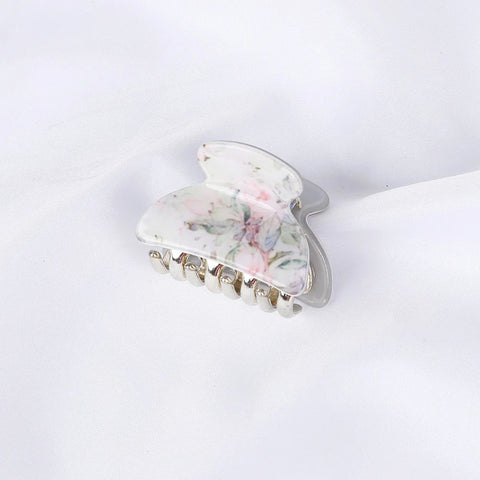 Acrylic Floral Sweet Small Hair Claw Clips Women Girls Plastic Print Crab Barrettes Clips Hair Clamps Hairpins Hair Accessories gogodiggity