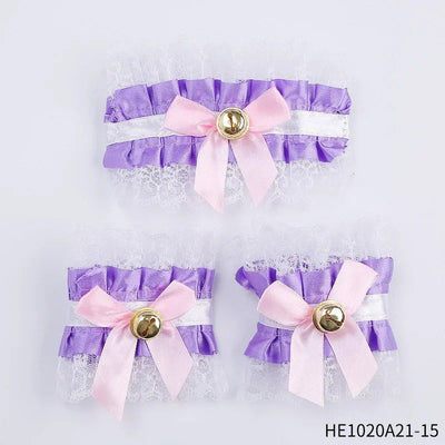 Womens Halloween Maid Lace Cat Ear Headband Hair Accessories Cat Ear Headband Long Tassel Japanese Animation Cosplay Accessories gogodiggity