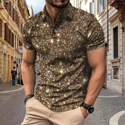 Polo Shirt Digital Printing Button Street Casual T-shirt gogodiggity