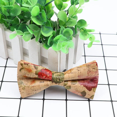 New Design Cork Wood Fashion Parent-Child Bow Ties Novelty Handmade Solid Neckwear Wedding Party Gift Accessories Men Bowtie gogodiggity