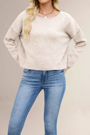 Round Neck Multicolor Knitwear Loose Sweater gogodiggity