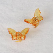 2PCS Crystal Butterfly Small Hair Claw Clips Women Girls Cute Transparent Candy Hair Clamps Crab Barrettes Hair Accessories gogodiggity
