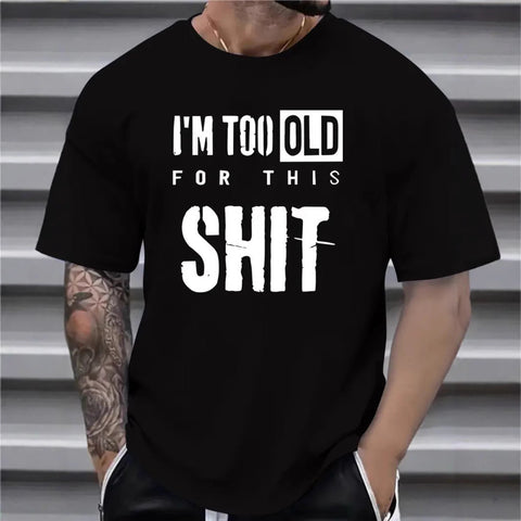 Men's All-match Short-sleeved T-shirt With Design Letters gogodiggity