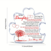 1PC Acrylic Desk Plaque - Custom Daughter Gift for All Occasions，Acrylic Plaque for Birthday/Wedding/Christmas gogodiggity