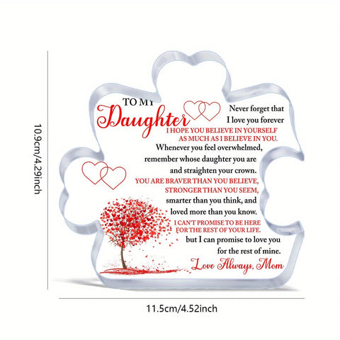 1PC Acrylic Desk Plaque - Custom Daughter Gift for All Occasions，Acrylic Plaque for Birthday/Wedding/Christmas gogodiggity