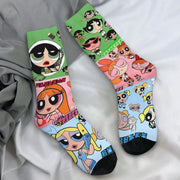 The Powerpuff Girls Stockings Couple Socks Soft Trendy Socks Winter Cycling Non Slip Graphic Socks Gift gogodiggity