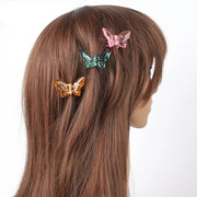 2PCS Crystal Butterfly Small Hair Claw Clips Women Girls Cute Transparent Candy Hair Clamps Crab Barrettes Hair Accessories gogodiggity