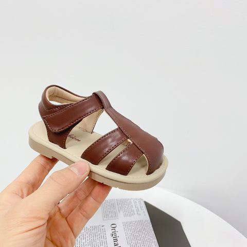 Simple Solid Color Closed Toe Anti-kick Hollow Bird's Nest Sandal