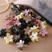 10Pcs Sweet Color Mxied Point Dot Mini Flower  Hair Claw Clip Hair Clips Hair Bangs Side Clips Hairpin Barrette Hair Accessories gogodiggity