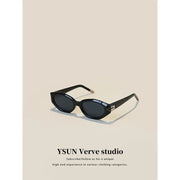 2024 New GM Sunglasses Women, Cat Eye Narrow Frame High-End Acetate DADA Sunglasses UV400 Protection gogodiggity