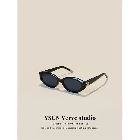 2024 New GM Sunglasses Women, Cat Eye Narrow Frame High-End Acetate DADA Sunglasses UV400 Protection gogodiggity