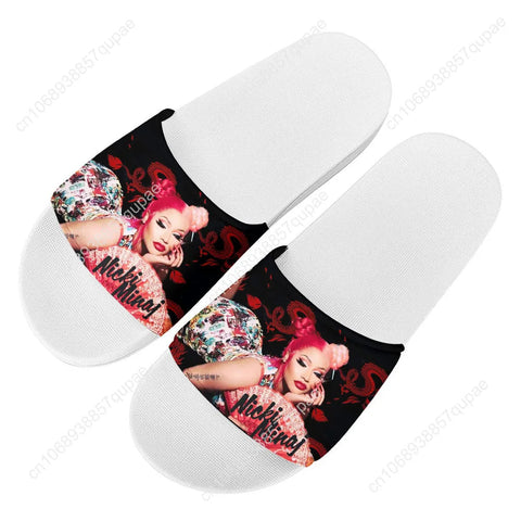 Hot Rapper N-Nicki Minaj Slippers Home Water Shoes Mens Womens Teenagers Outdoor Beach Pool Sandals Custom Summer Slipper gogodiggity