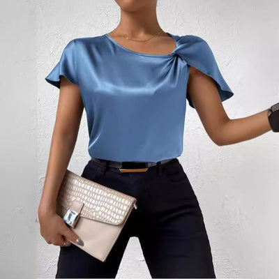 Women's Fashion Solid Color Loose-fitting Versatile Top gogodiggity