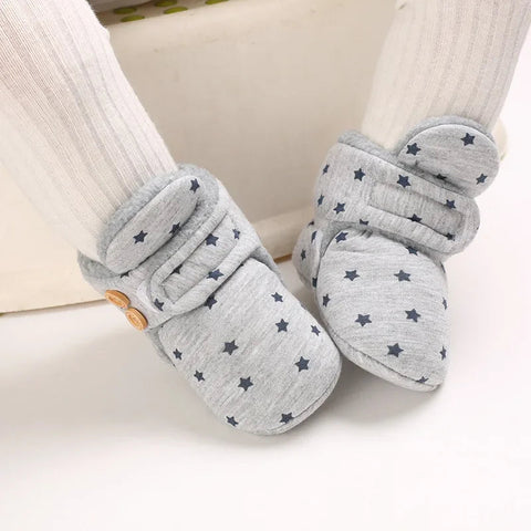 Winter New Baby Socks Boy Girl Shoes Flower Toddler Walkers Booties Cotton Comfort Soft Anti-slip Thicken Warm Newborn Shoes gogodiggity