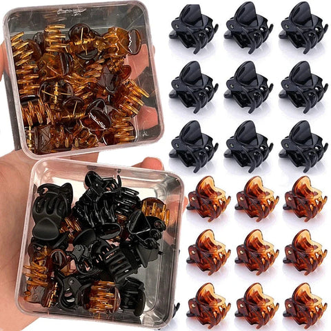 10-60Pcs Hair Claw Clips for Women1.5cm Small Black Brown Transparent Plastic Mini Claws Kids Hair Styling Fashion Accessories gogodiggity