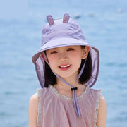 Children's Summer Hat Boys And Girls Outdoor Sunscreen Hat Large Brim Shawl Fisherman Hat Cap Cute Sun Hat Beach Accessories gogodiggity