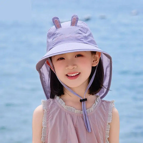 Children's Summer Hat Boys And Girls Outdoor Sunscreen Hat Large Brim Shawl Fisherman Hat Cap Cute Sun Hat Beach Accessories gogodiggity