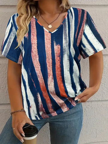 Summer New Casual Multicolor Design Women's T-shirt gogodiggity