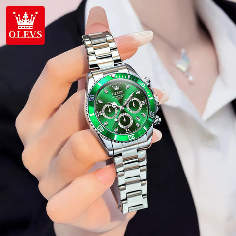 OLEVS Women Watch 5632 Elegant Original Quartz Watches Multifunctional Chronograph Watches For Women Set Bracelet Watch Reloj gogodiggity