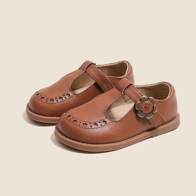 Girls' Leather Shoes Genuine Leather Non-slip Princess Shoes gogodiggity