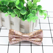 New Design Cork Wood Fashion Parent-Child Bow Ties Novelty Handmade Solid Neckwear Wedding Party Gift Accessories Men Bowtie gogodiggity