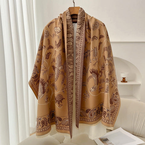 Retro High Sense Artificial Cashmere Scarf gogodiggity