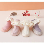 Autumn Winter Baby Girls Socks Newborn Baby Bowknot Socks Infant Baby Socks Anti Slip Soft Cotton Floor Sock Shoes gogodiggity