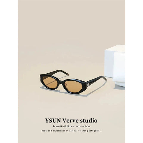 2024 New GM Sunglasses Women, Cat Eye Narrow Frame High-End Acetate DADA Sunglasses UV400 Protection gogodiggity