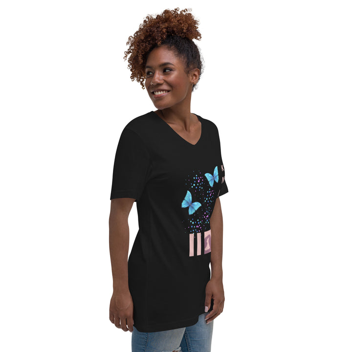 Unisex Short Sleeve V-Neck T-Shirt gogodiggity