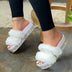 Luxury Fur Rhinestone Slippers for Women gogodiggity