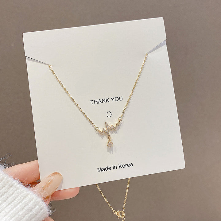 European and American retro titanium necklace female designed high-grade pearl pendant INS style wild lock bone chain jewelry gogodiggity